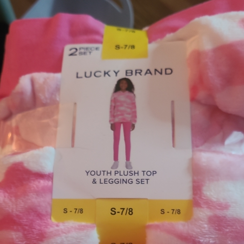Lucky Brand Pink Plush Youth Set
